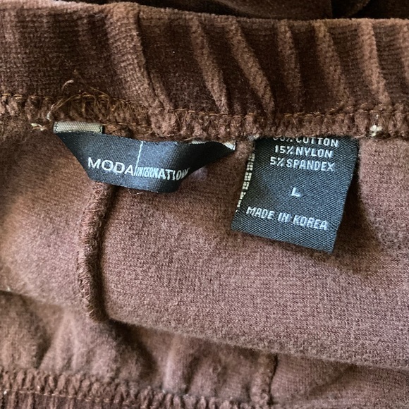 Moda International Vintage Brown Velvet Pants Size Large - Picture 8 of 8